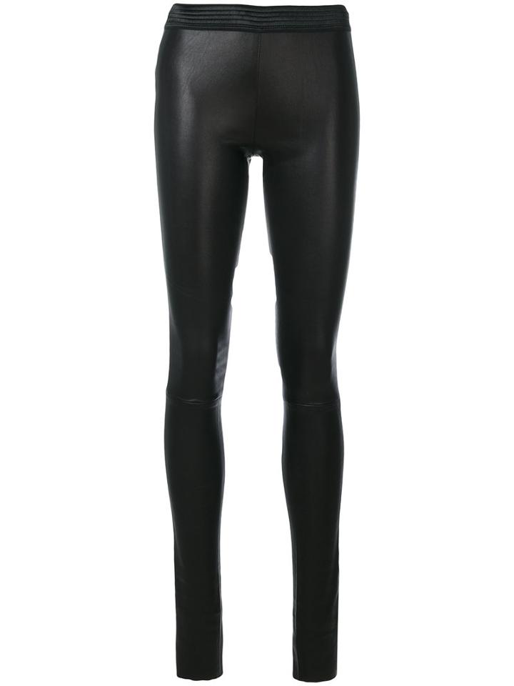Drome - Stretch Leggings - Women - Lamb Skin/cupro - S, Black, Lamb Skin/cupro