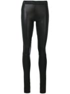 Drome - Stretch Leggings - Women - Lamb Skin/cupro - S, Black, Lamb Skin/cupro