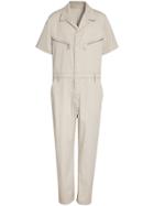 Burberry Short-sleeve Cotton Overalls - Neutrals