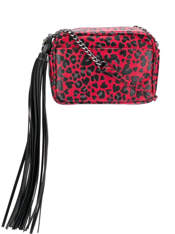 Zadig & Voltaire Leopard Print Camera Bag - Red