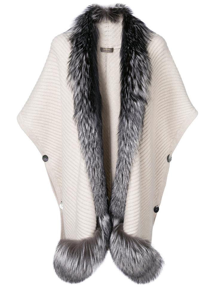N.peal Diagonal Ribbed Cape - Nude & Neutrals