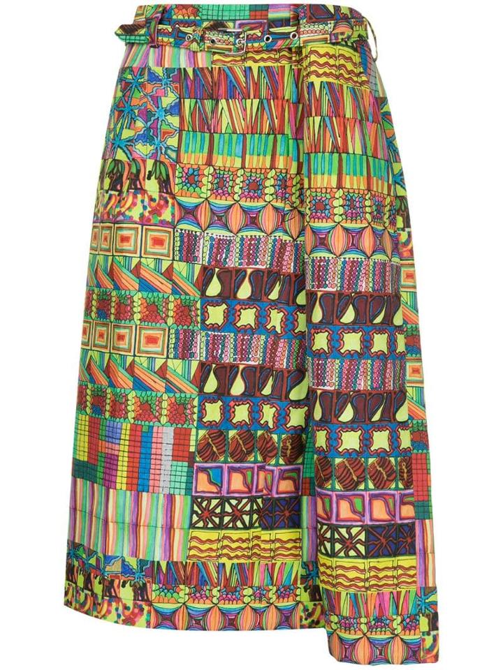 Comme Des Garçons Pre-owned Kaleidoscope Print Skirt - Multicolour