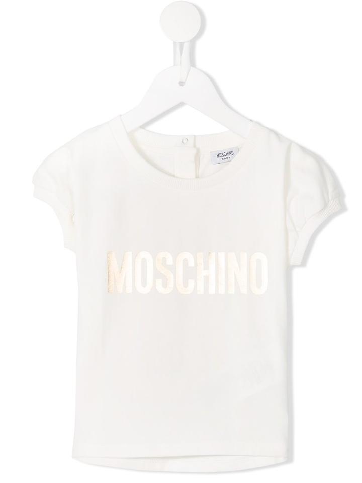 Moschino Kids - Logo Print T-shirt - Kids - Cotton/spandex/elastane - 36 Mth, Toddler Girl's, White