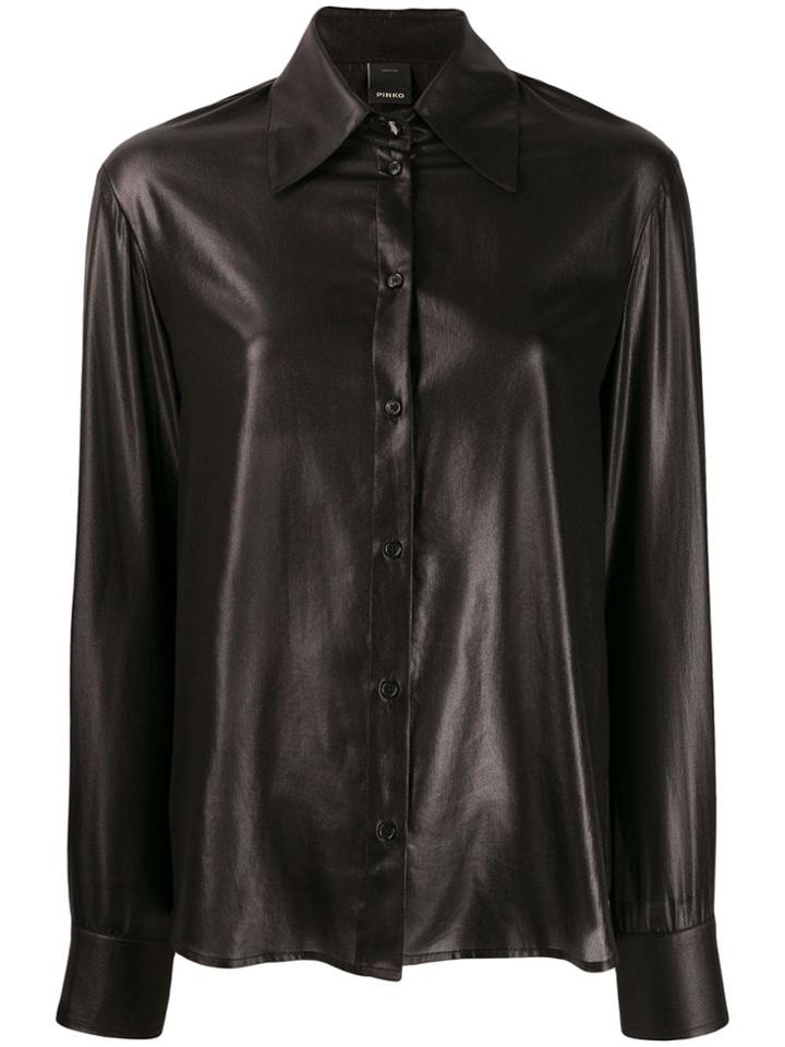 Pinko Shiny Effect Shirt - Black