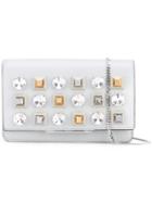 Fendi Embellished Clutch Bag - Grey