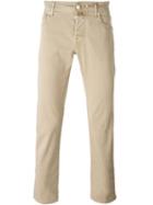 Jacob Cohen Straight Leg Trousers, Men's, Size: 36, Nude/neutrals, Cotton/spandex/elastane