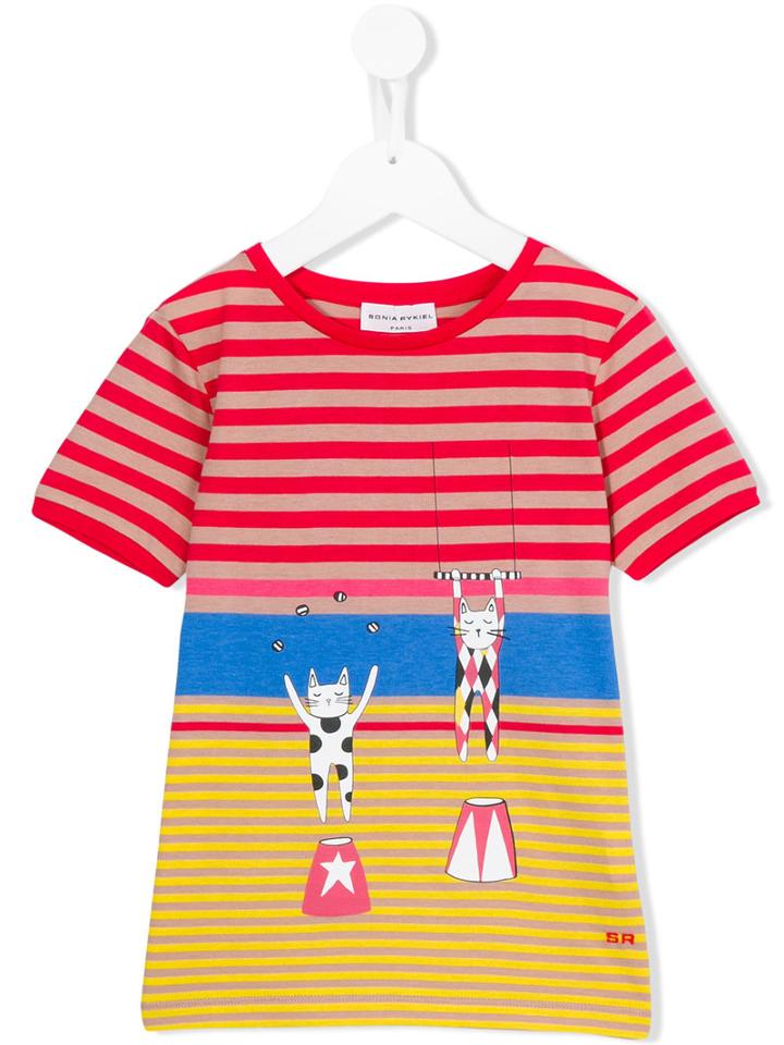 Rykiel Enfant - Colour Block Striped T-shirt - Kids - Cotton/modal - 4 Yrs, Red