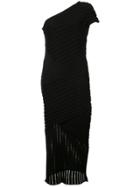 Valery Kovalska Ribbed One Shoulder Dress - Black