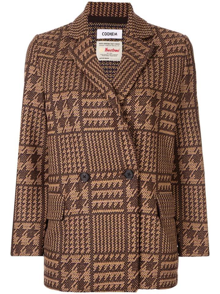 Coohem Tech Tweed Jacket - Brown