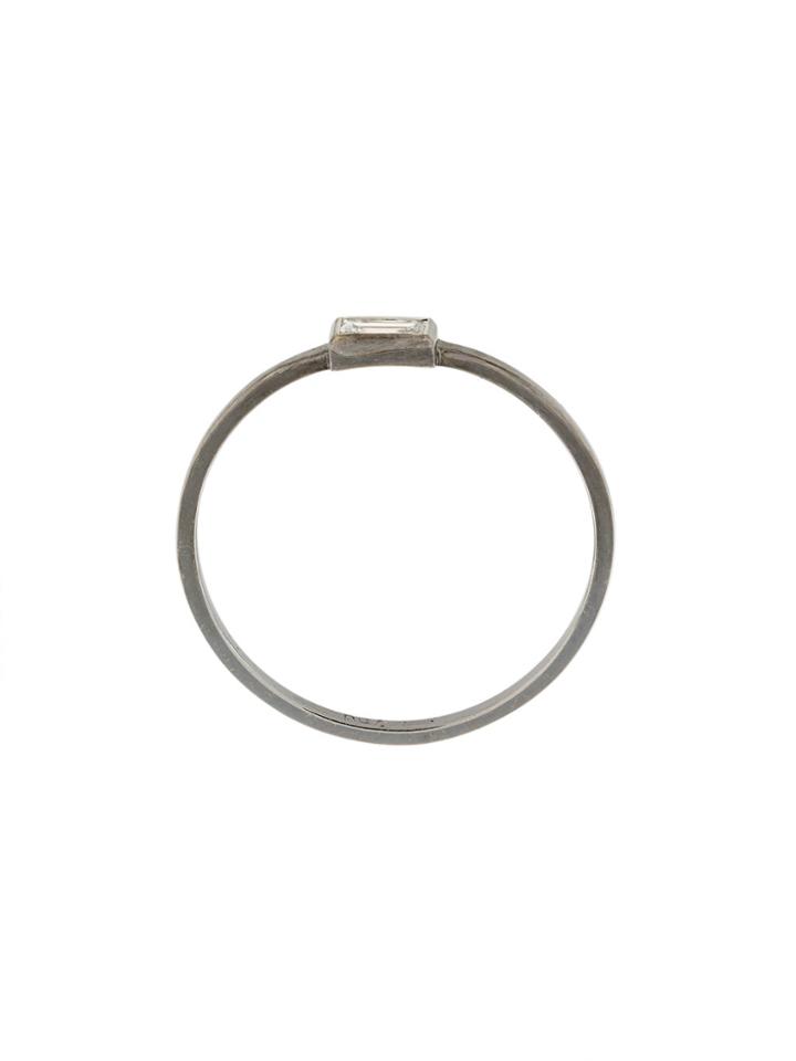 Ileana Makri Single Baguette Ring - Metallic