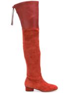 Stuart Weitzman Helena Boots - Red
