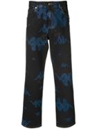 Paura Kappa Print Jeans - Blue
