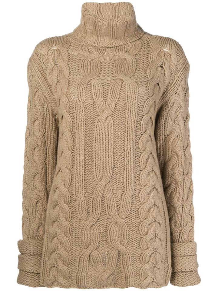 Michel Klein Chunky Knit Jumper - Brown