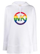 Michael Michael Kors Rainbow Logo Hoodie - White