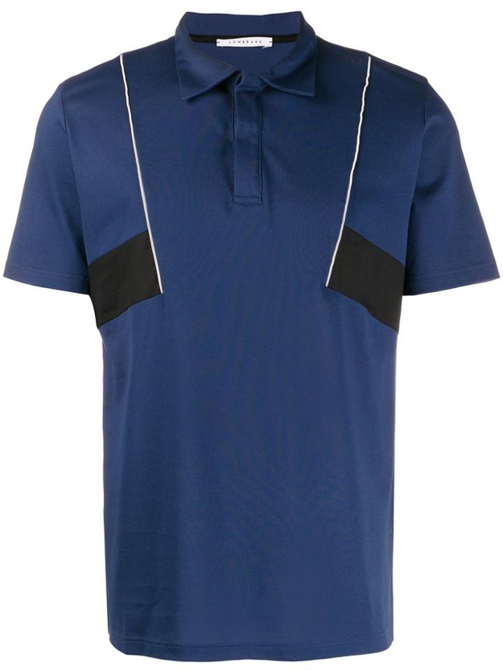 Low Brand Panelled Polo Shirt - Blue