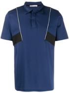 Low Brand Panelled Polo Shirt - Blue
