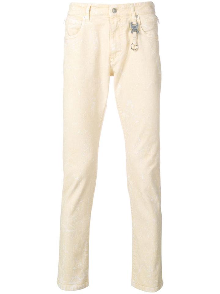 1017 Alyx 9sm Classic Jeans With Keychain - Neutrals