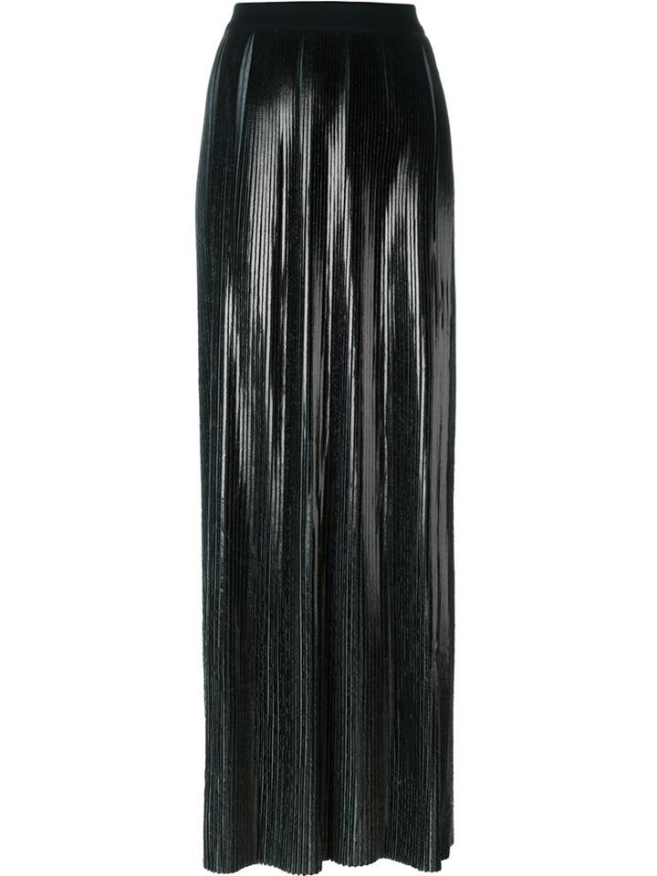 I'm Isola Marras Metallic Long Skirt, Women's, Size: Small, Black, Viscose/polyester