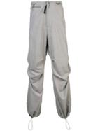 032c Ruched Detail Trousers - Grey
