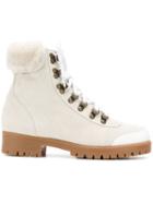 Mr & Mrs Italy Trimmed Hiker Boots - White