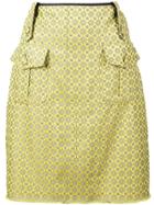 Harvey Faircloth Printed A-line Skirt - Yellow