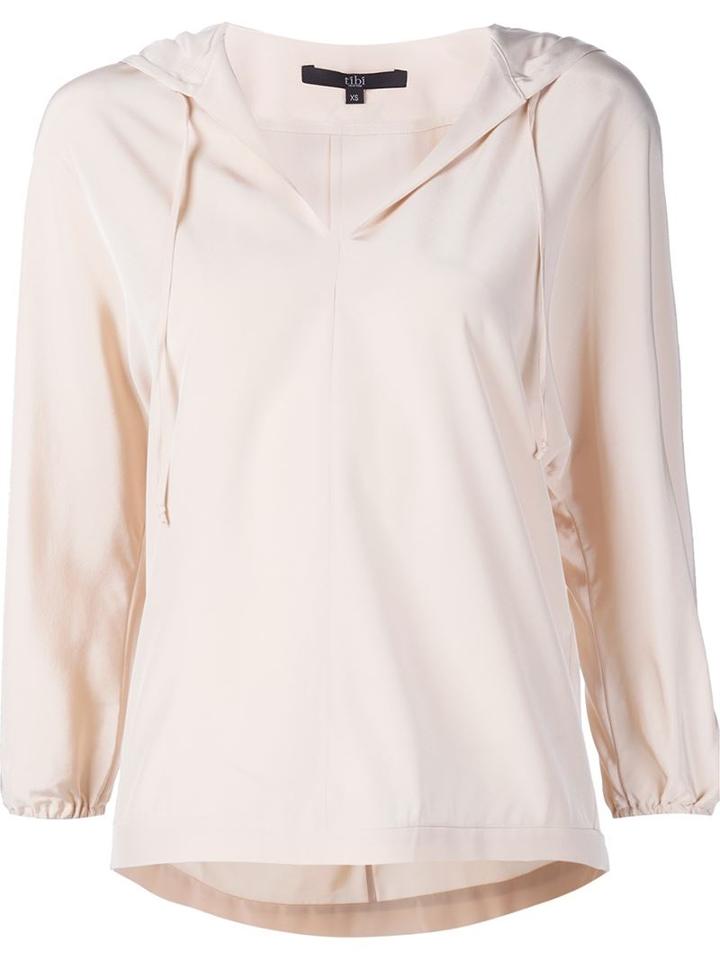 Tibi Hooded V-neck Sweatshirt