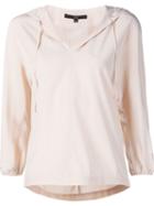 Tibi Hooded V-neck Sweatshirt