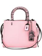 Coach - Contrast Shoulder Bag - Women - Leather - One Size, Women's, Pink/purple, Leather