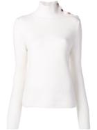Red Valentino Snap Collar Jumper - White