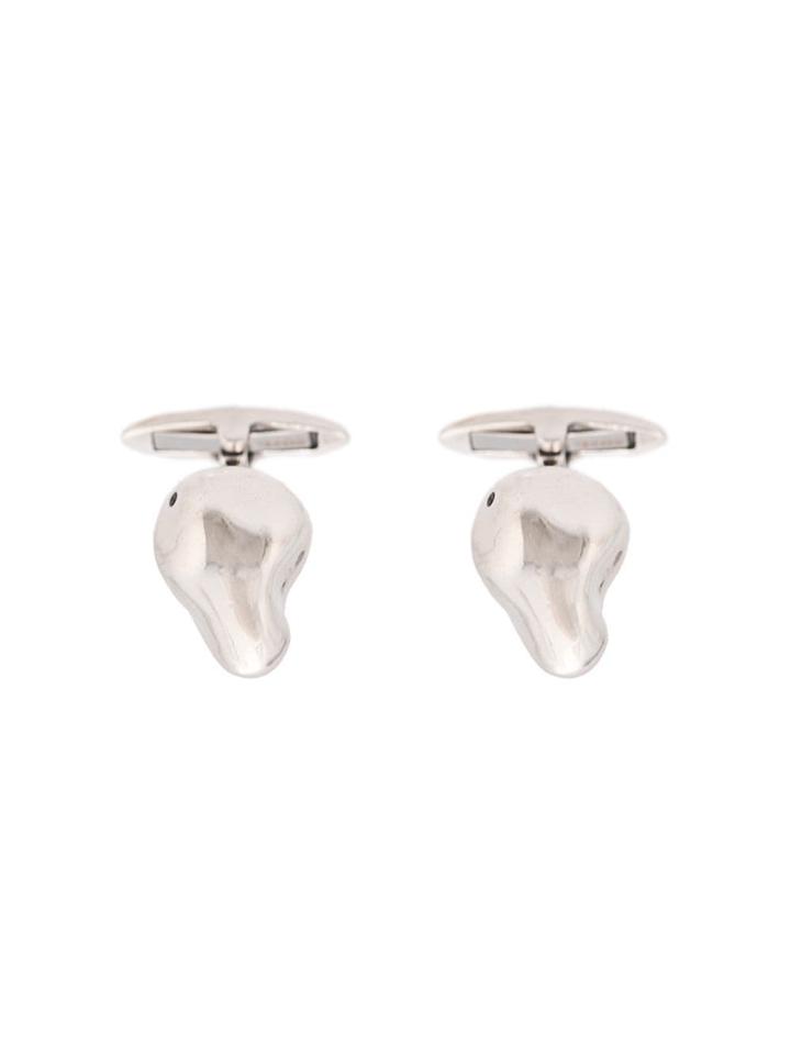 Bottega Veneta Pearl Shape Cufflinks - Silver