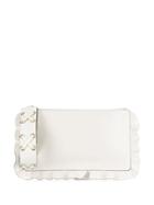 Red Valentino Red(v) Rock Ruffles Clutch - White