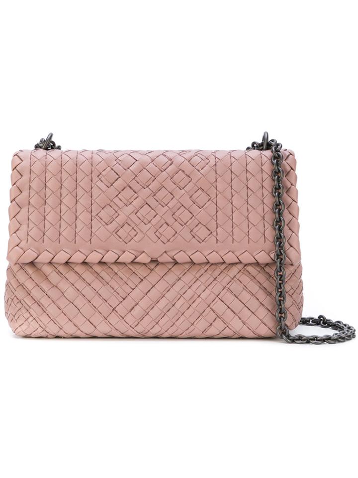 Bottega Veneta Olimpia Shoulder Bag - Pink & Purple