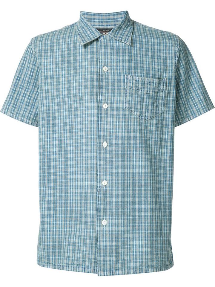 Rrl Checked Denim Shirt