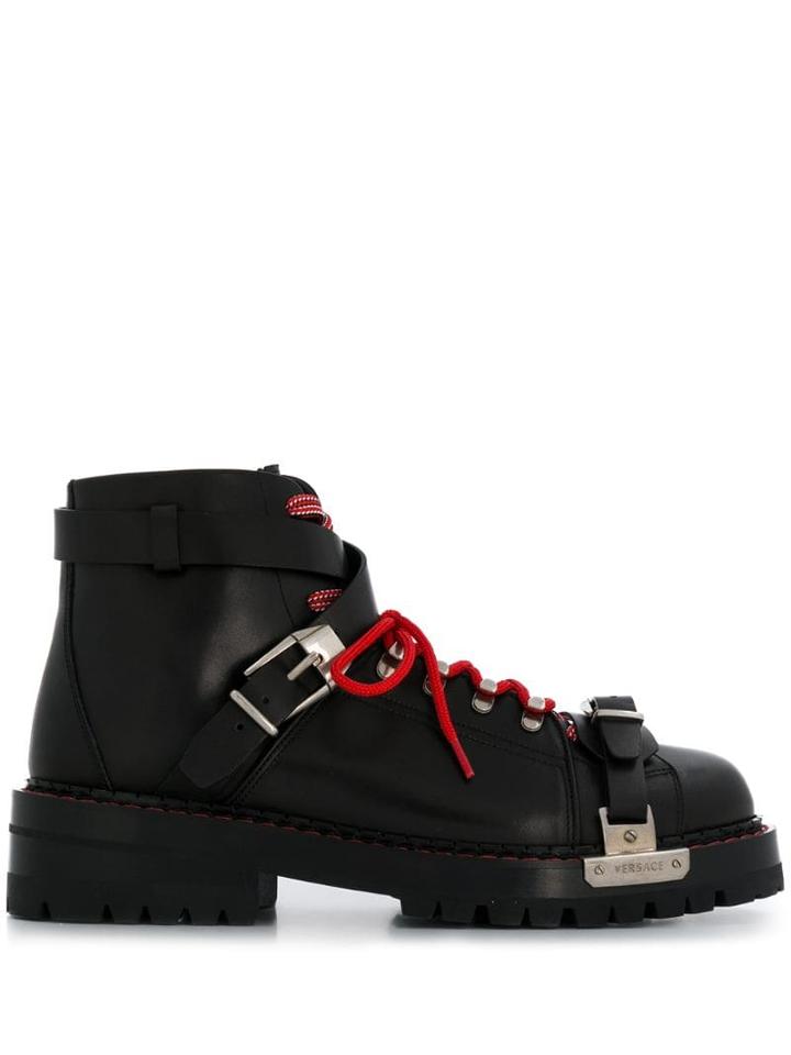 Versace Combat Boots - Black