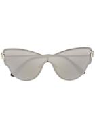 Versace Cat-eye Frame Sunglasses - Metallic