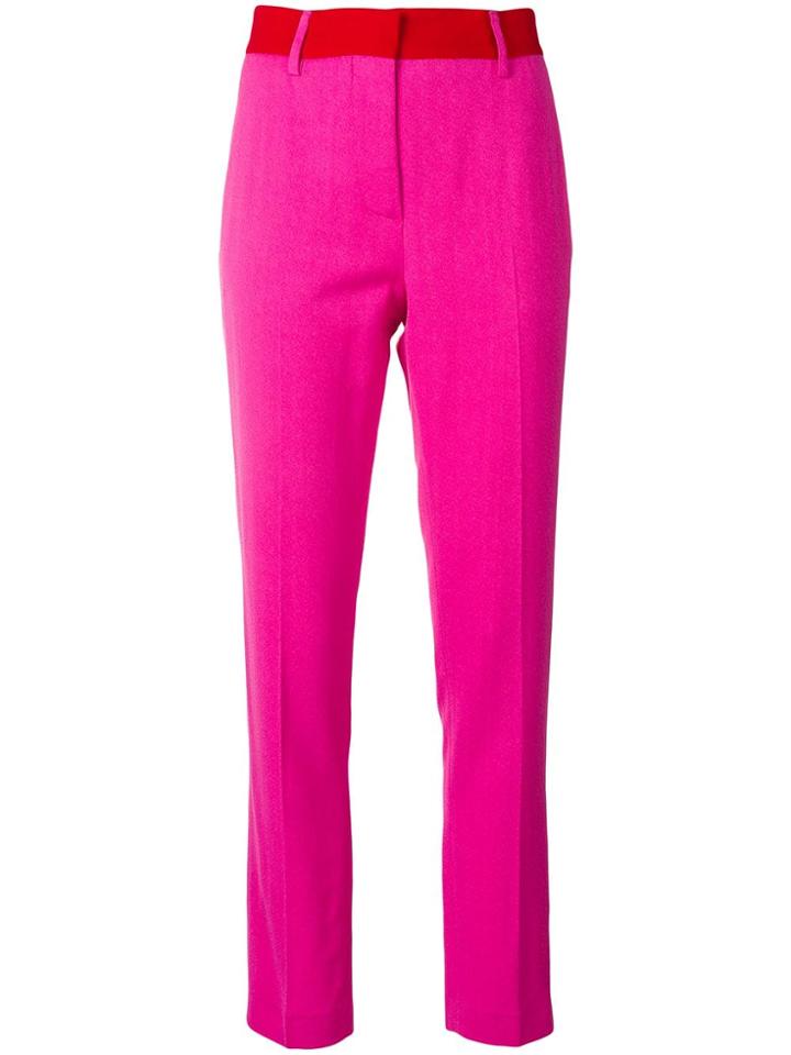 Msgm Skinny Trousers - Pink & Purple