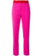 Msgm Skinny Trousers - Pink & Purple