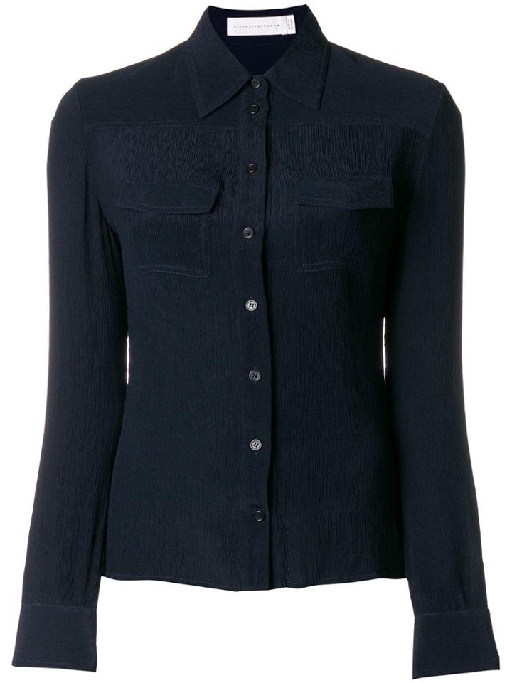 Victoria Beckham Silk Shirt - Blue