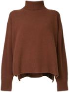 Le Ciel Bleu Roll Neck Jumper - Brown