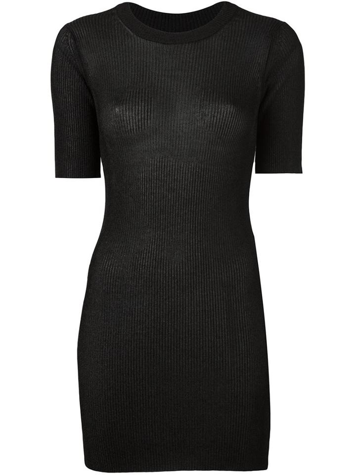 Diesel Black Gold Ribbed T-shirt, Women's, Size: Small, Polyester/viscose