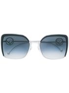 Fendi Eyewear Oversized Sunglasses - Metallic