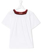 Marni Kids Teen Knitted-trim Blouse - White