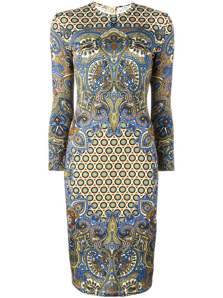 Givenchy Paisley Print Dress, Women's, Size: 42, Silk/spandex/elastane/acetate/viscose