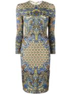 Givenchy Paisley Print Dress, Women's, Size: 42, Silk/spandex/elastane/acetate/viscose