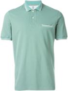 Brunello Cucinelli Piped Collar Polo Shirt, Men's, Size: Xxl, Green, Cotton