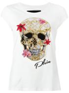 Philipp Plein Skull Print T-shirt, Women's, Size: Xl, White, Cotton