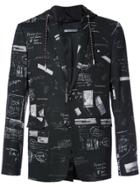 Dior Homme Printed Chalk Fitted Jacket - Black
