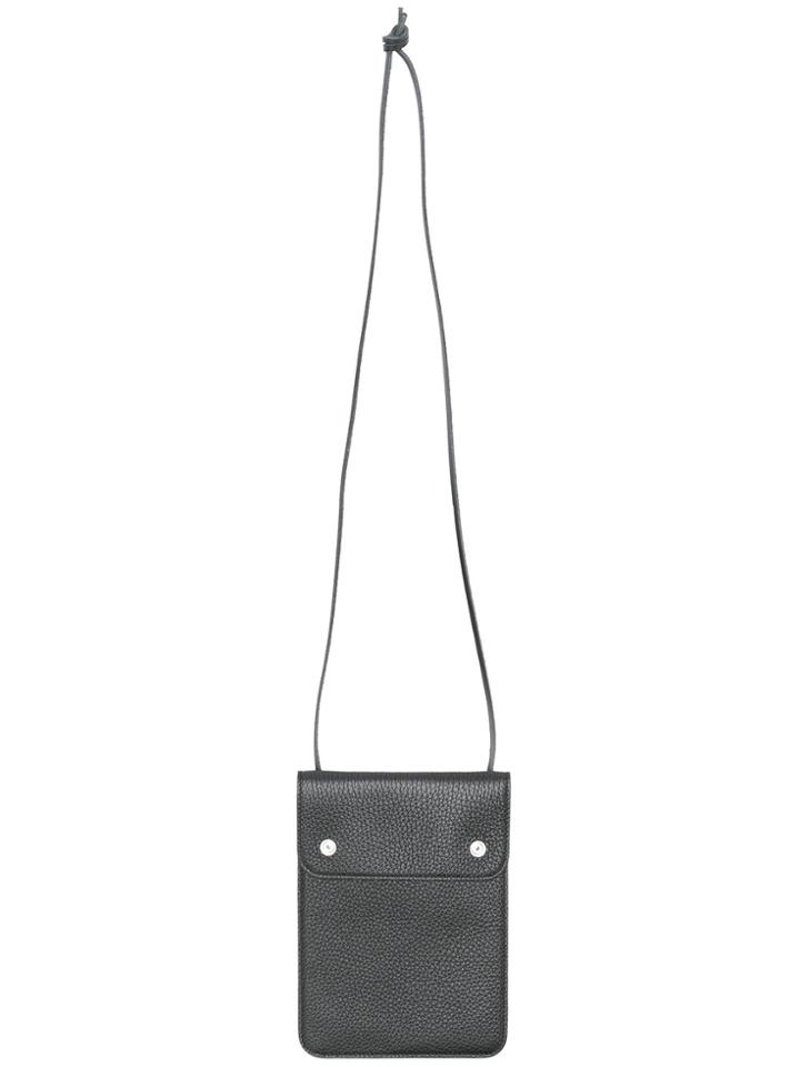 Maison Margiela Pebbled Lanyard Wallet - Black