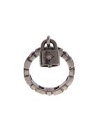 Loree Rodkin 18kt Gold Padlock Ring - Grey