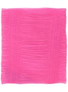 Armani Collezioni - Pleated Scarf - Women - Polyester - One Size, Pink/purple, Polyester